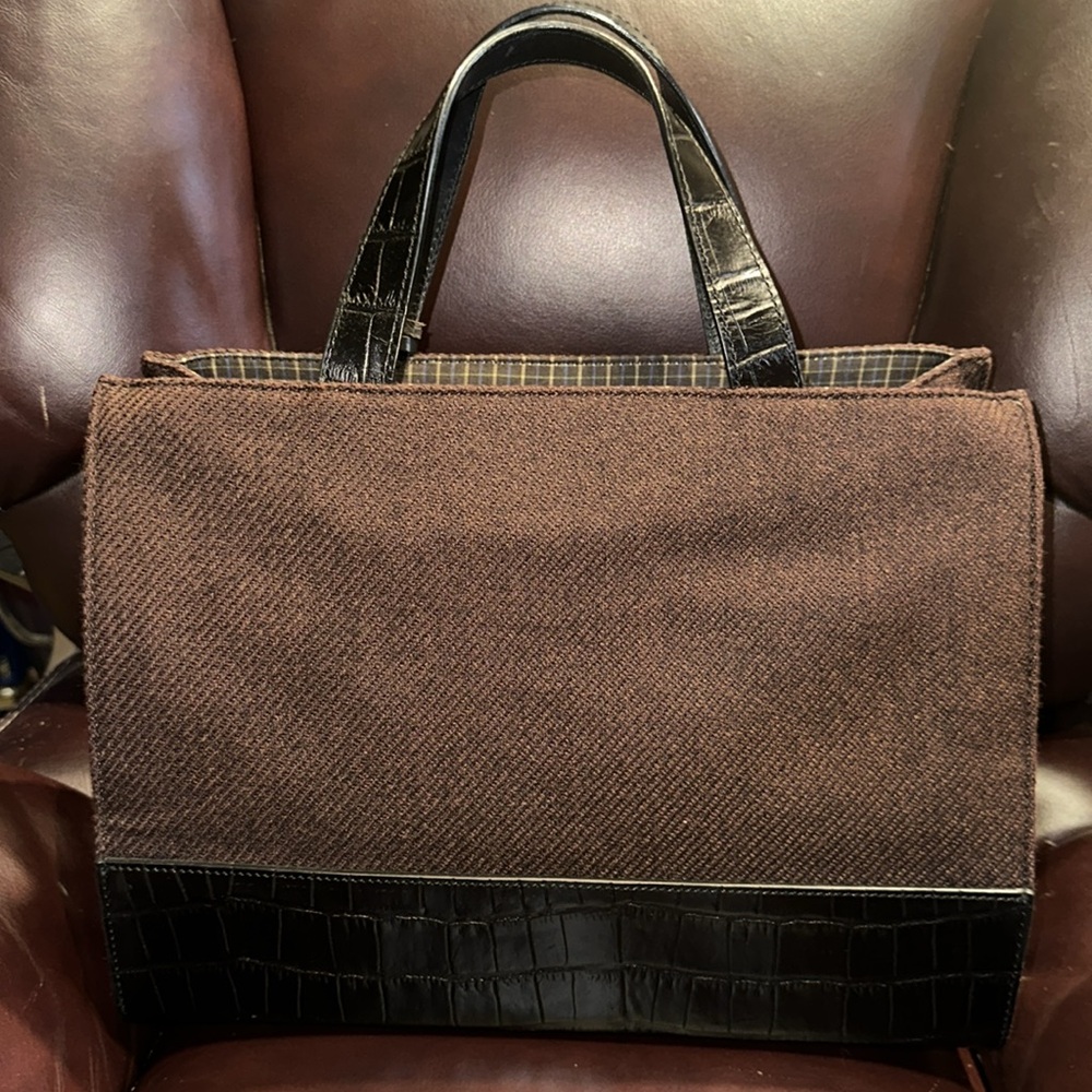 Brighton Wool & Croc Leather Bag - Picture 4 of 16